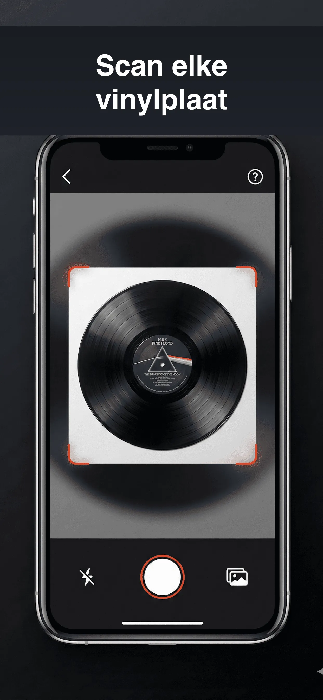 DiscSnap applicatie met uitgave-indeling, jaar en marktprijsdetails